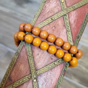 Urban Outfitters Calm Orange Stretchy Beaded Bracelets
